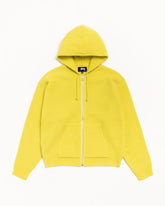 TEXTURED ZIP HOODED SWEATER