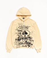 SKULLS ZIP HOODIE PIGMENT DYED