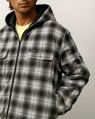 ZIP HOODED PLAID SHIRT