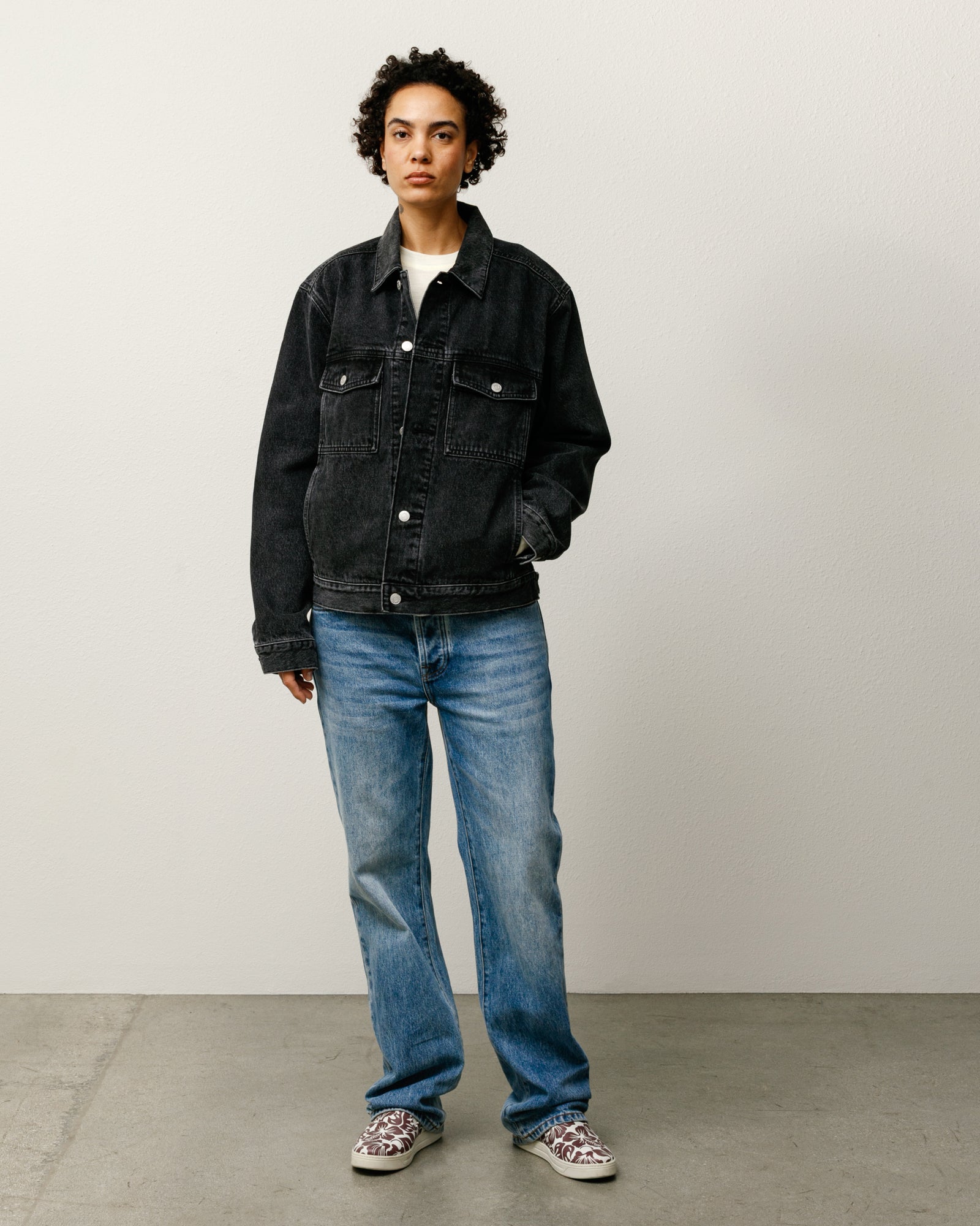 LINED DENIM TRUCKER JACKET
