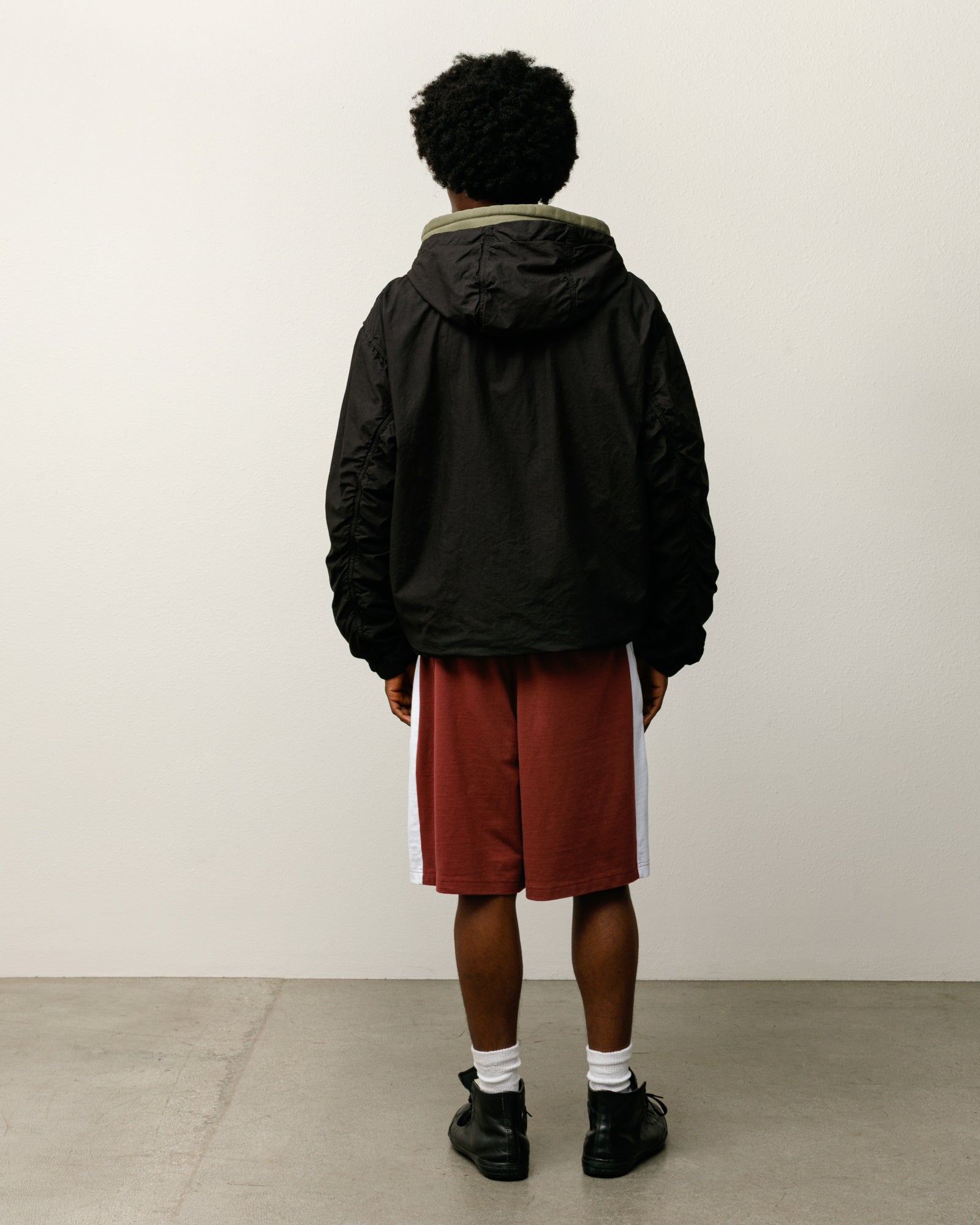 DOUBLE COTTON HOODED JACKET