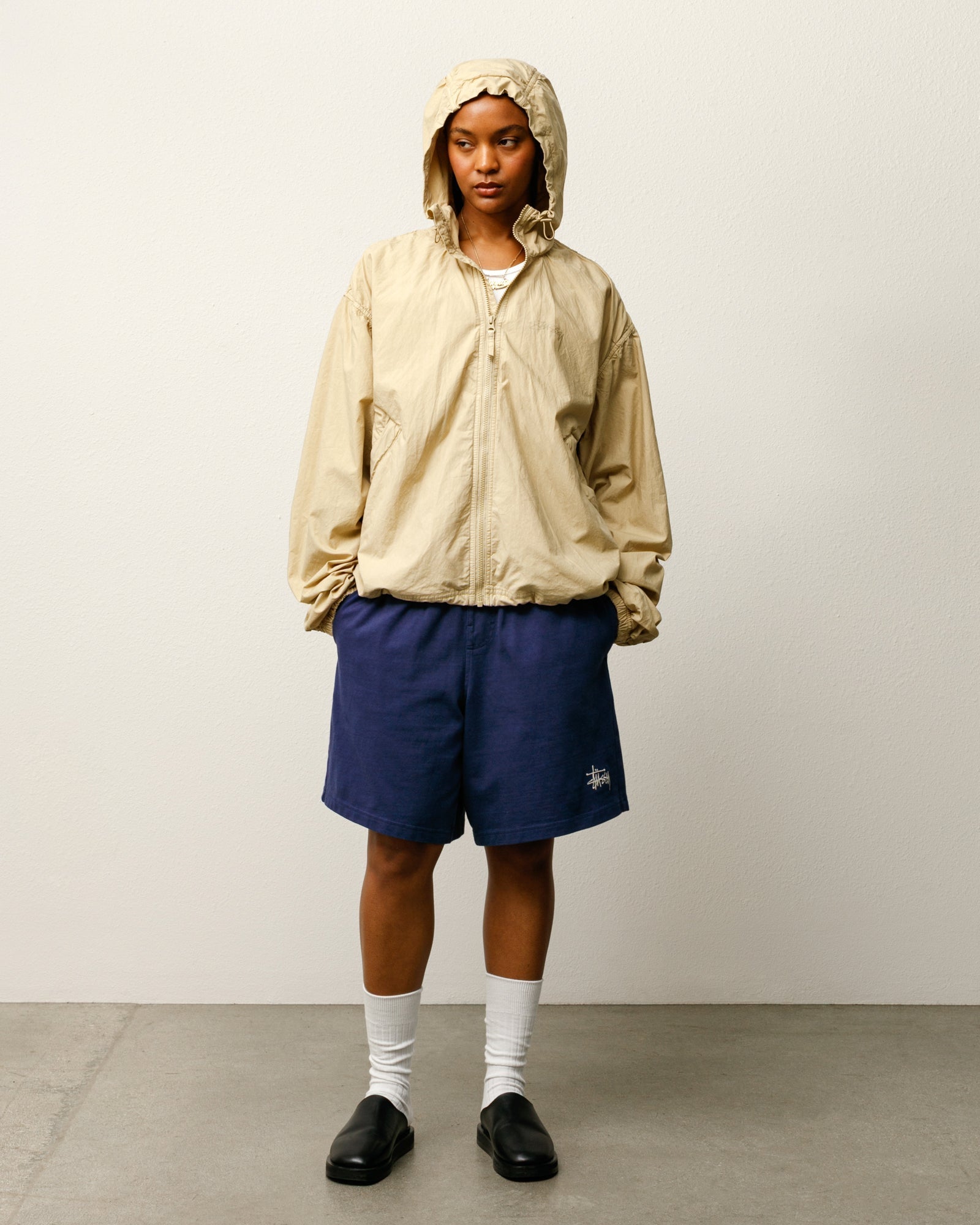 DOUBLE COTTON HOODED JACKET