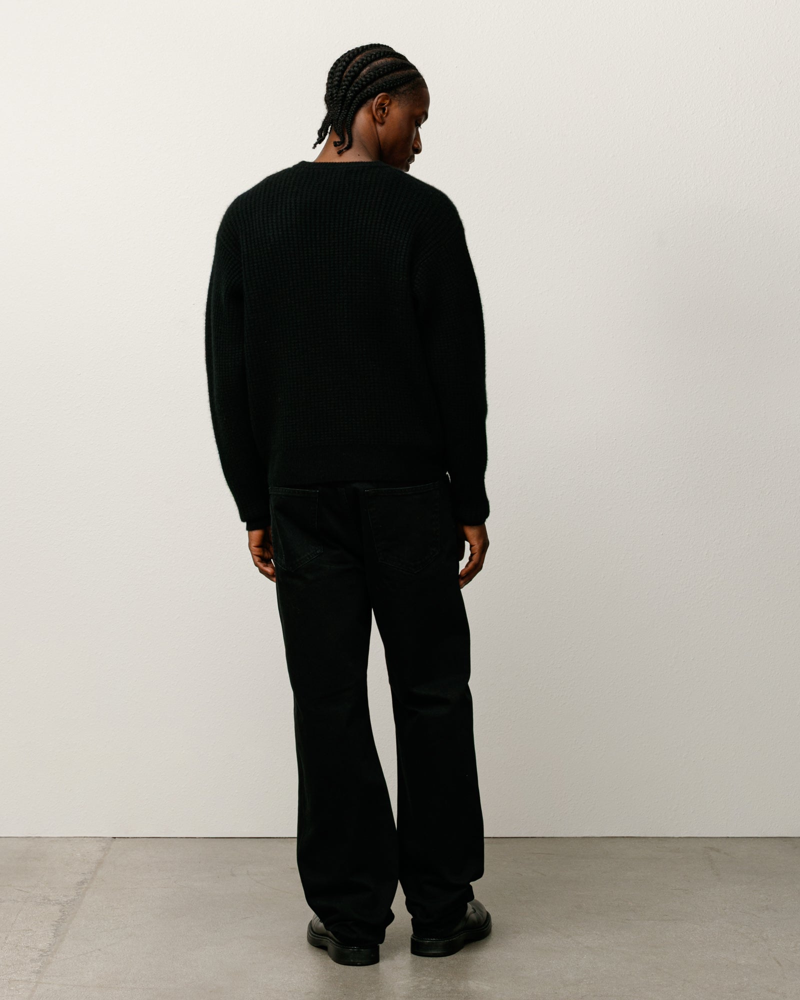 WAFFLE CASHMERE SWEATER
