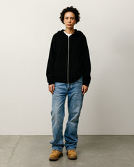 TEXTURED ZIP HOODED SWEATER