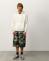 TEXTURED ZIP HOODED SWEATER