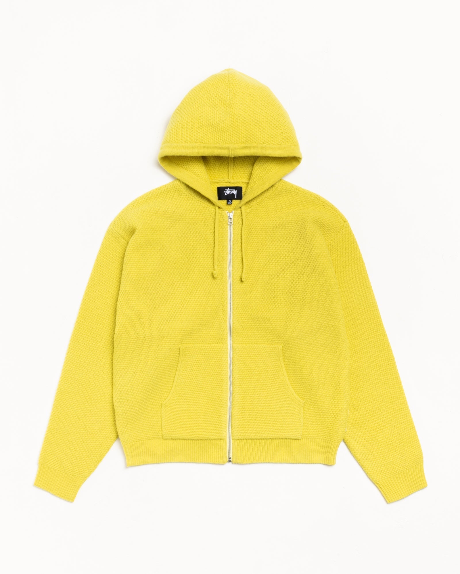 TEXTURED ZIP HOODED SWEATER