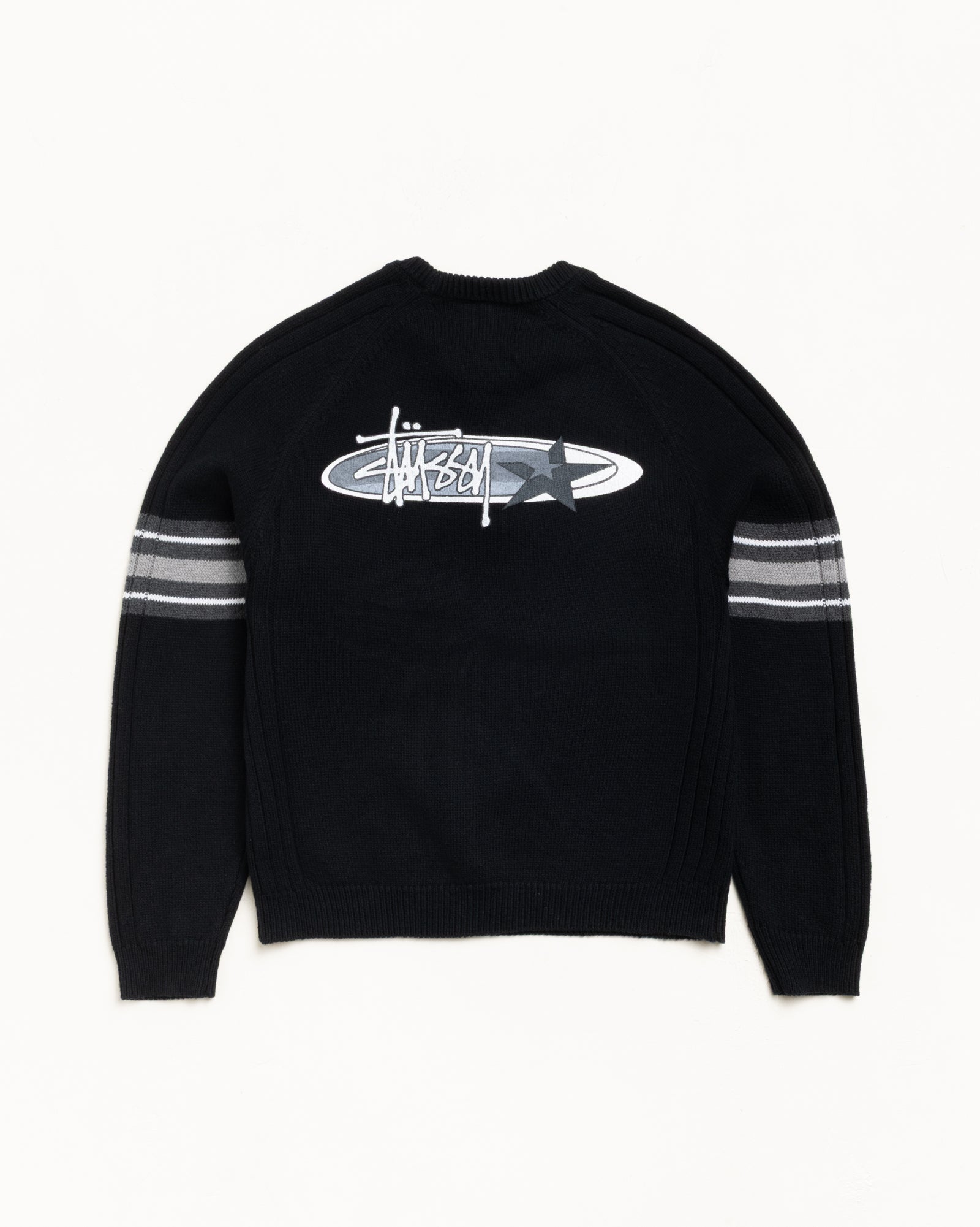 STRIPE RAGLAN CREW