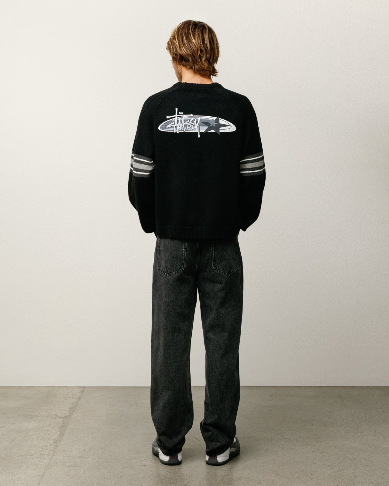 STRIPE RAGLAN CREW