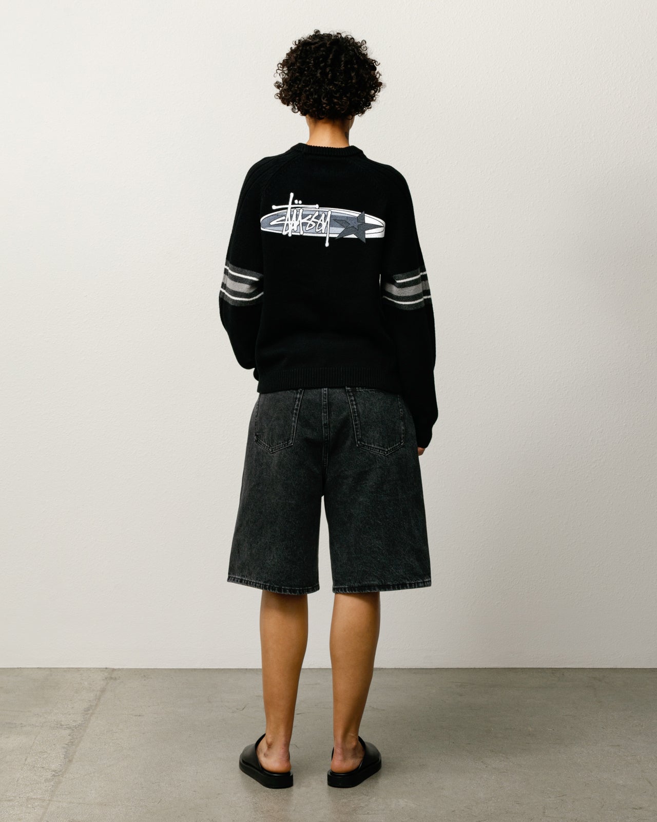 STRIPE RAGLAN CREW
