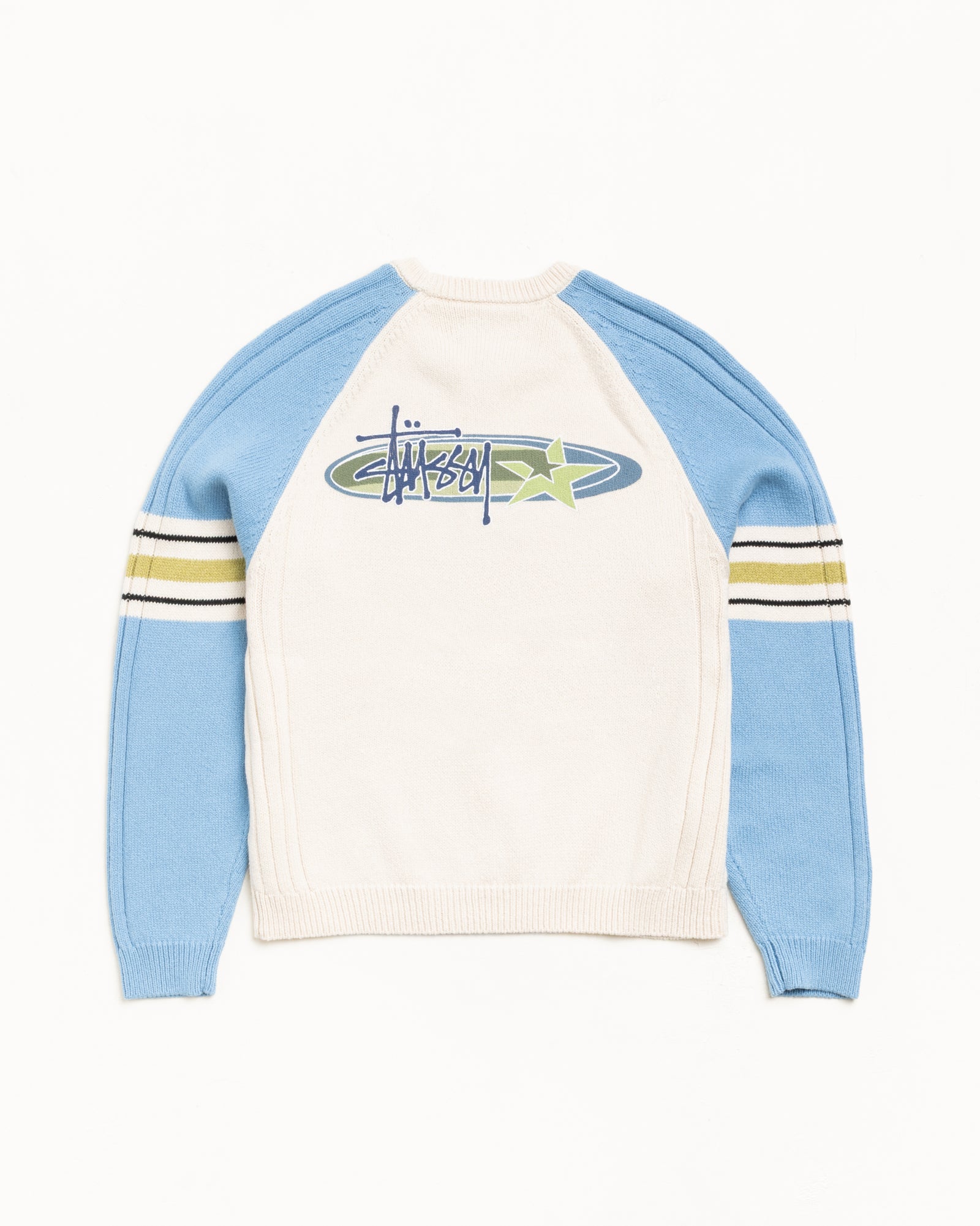 STRIPE RAGLAN CREW