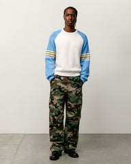 STRIPE RAGLAN CREW