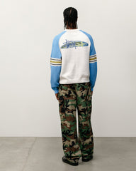 STRIPE RAGLAN CREW