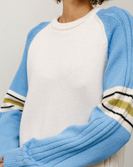 STRIPE RAGLAN CREW