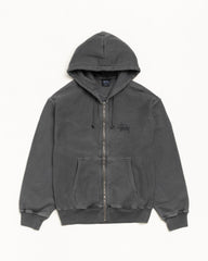 BASIC STÜSSY ZIP HOODIE PIGMENT DYED