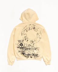 SKULLS ZIP HOODIE PIGMENT DYED